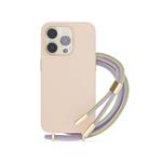 EPICO silikónový kryt so šnúrkou pre iPhone 13 / 14 (6,1") - ružový
