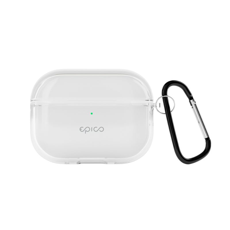 Epico transparentní pouzdro s karabinou AirPods Pro 3 - bílá transparentní