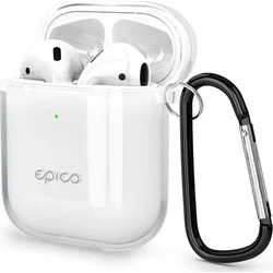 Epico Transparentný kryt Airpods 1/2 - biely transparentný