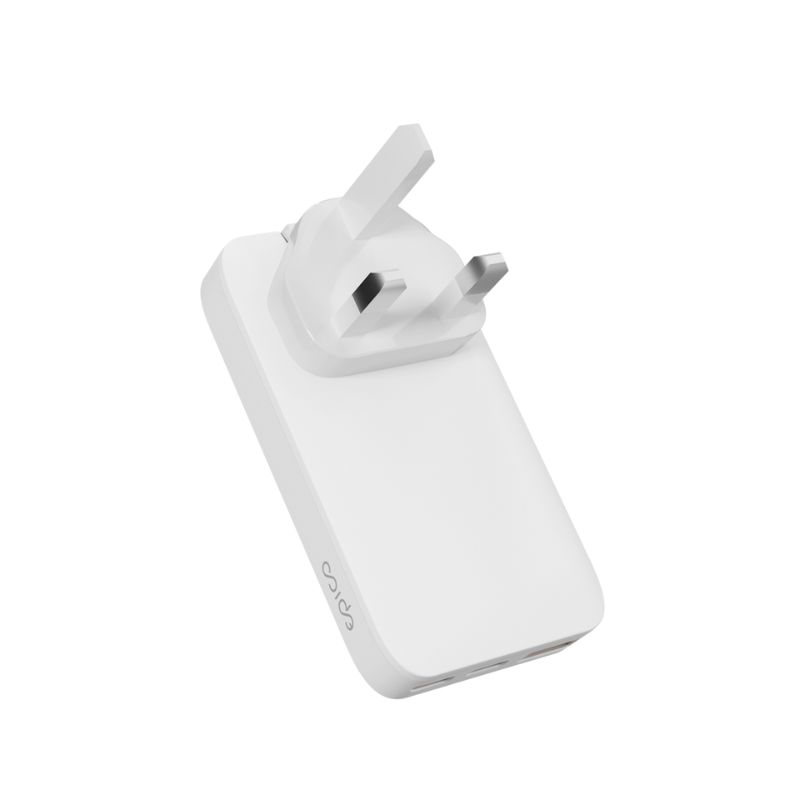 Epico Travel UltraBoost Flat GaN 65W síťový adaptér EU65 | 2× USB-C, 1× USB-A | bílá | zástrčky pro EU, UK, AU & US