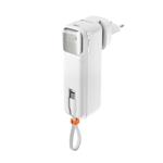 Epico Travel UltraPack 2v1 5000mAh Power Bank a sieťová nabíjačka ET30 - biela