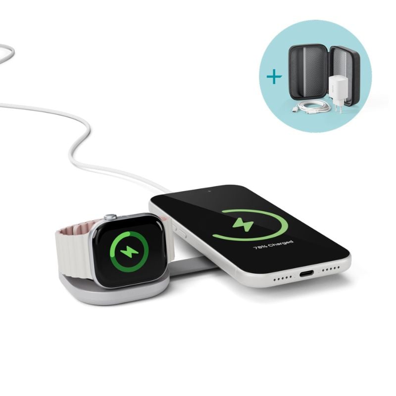 Epico UltraBase Qi2 25W 3in1 Fold Metal Mag+ Wireless Charger EF35 | Stříbrná