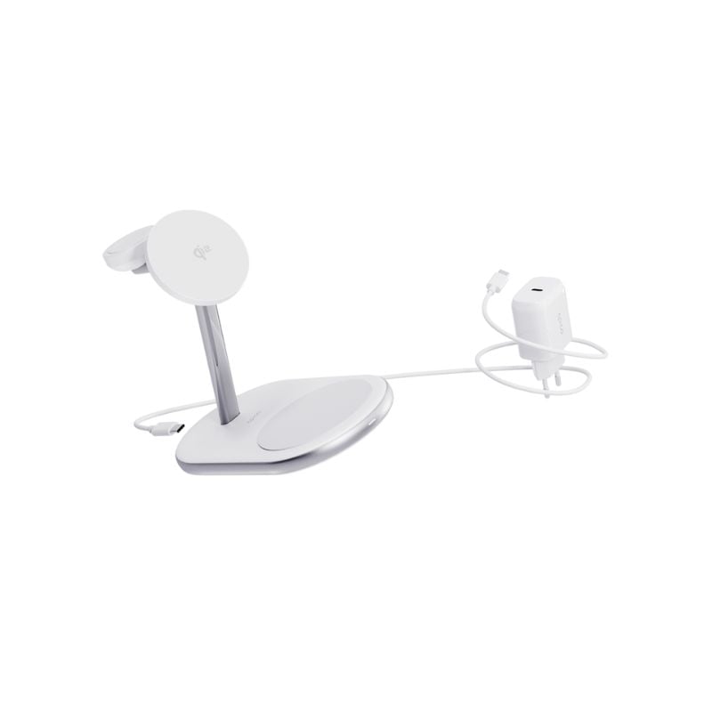 Epico UltraBase Qi2 3in1 Mag+ Wireless Charging Stand EX60 - bílý