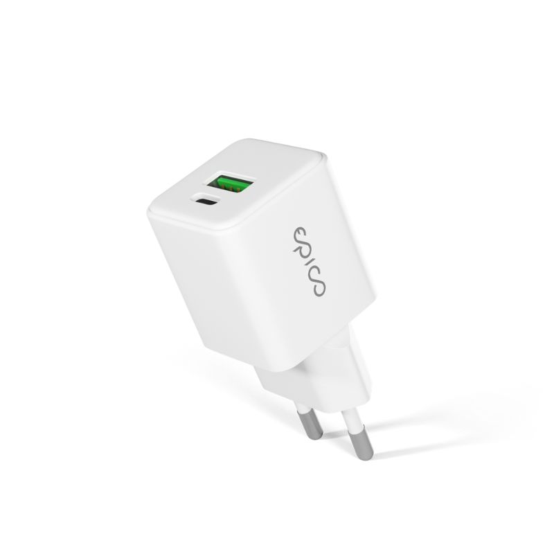 Epico UltraBoost EA20 20W GaN síťová rychlonabíječka - bílá