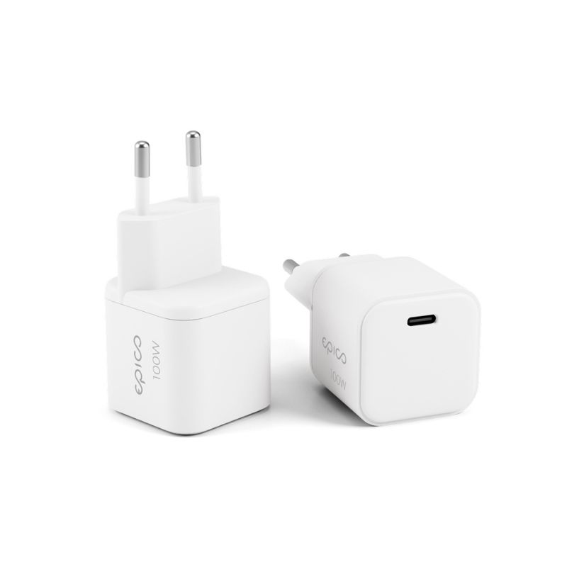 Epico UltraBoost Micro AVS GaN 100W dynamický síťový adaptér EA100b | bílá | technologie GaN & Power Delivery