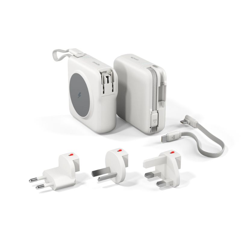 Epico UltraPack 3v1 10 000mAh cestovní powerbanka a síťový adaptér ET50 | bílá
