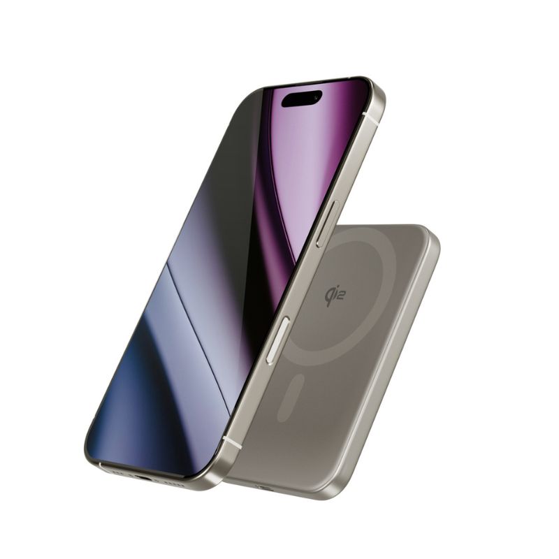 Epico UltraPack EM51 Qi2 5000 Slim Mag+ hliníková  powerbanka - titanová