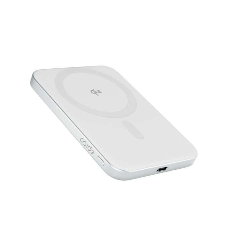 Epico UltraPack Qi2 Slim 5000mAh hliníková Mag+ bezdrôtová powerbanka EM51 | strieborná | bezdrôtové nabíjanie 15W