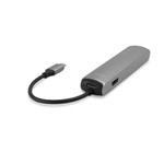 Epico USB-C HUB SLIM (4K HDMI a Ethernet) - strieborný, čierny kábel