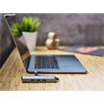 Epico USB-C HUB SLIM (4K HDMI a Ethernet) - vesmírne sivý, čierny kábel