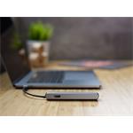 Epico USB-C HUB SLIM (4K HDMI & Ethernet) - silver, black cable
