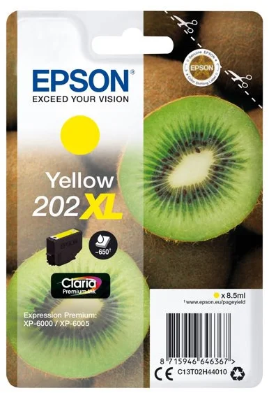 Epson 202XL Yellow, žltá - originálne C13T02H44010
