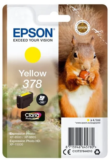 Epson 378 Claria Photo HD Ink Yellow, žltá - originálne C13T37844010