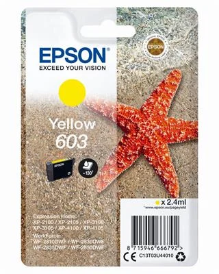 Epson 603 Yellow, žltá - originálne C13T03U44010