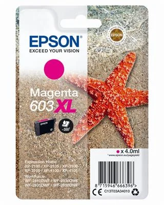 Epson 603XL Magenta, purpurová - originálne C13T03A34010