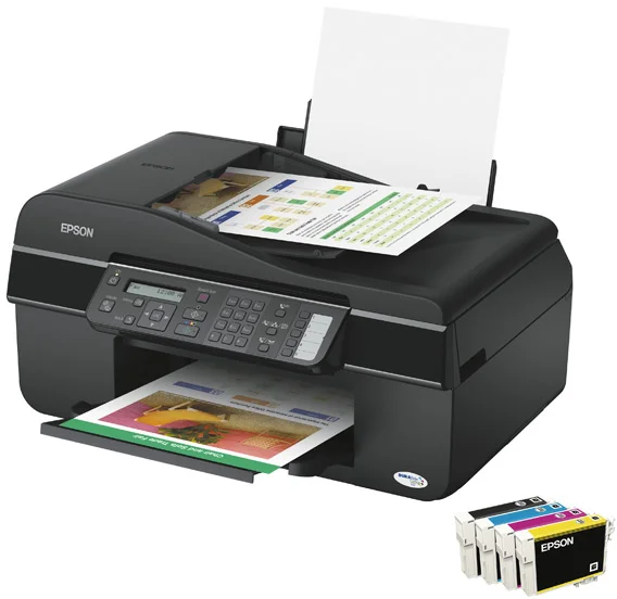 Epson multifunkční inkoustová tiskárna Stylus Office BX300F, print/scan/copy A4 4ink 31/15ppm ADF FAX USB