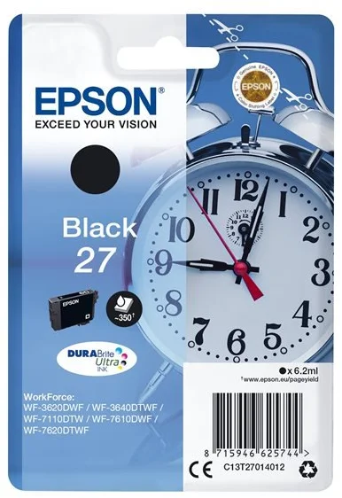 Epson Singlepack 27 DURABrite Ultra Ink - čierna (C13T27014012) - originálne