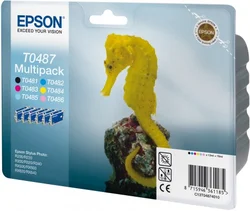 Epson T0487 Multipack pre Stylus Photo R200,R300,R320,R340,RX500,RX600,RX620,RX640 - originálne C13T04874010