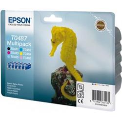 Epson T0487 Multipack pro Stylus Photo R200,R300,R320,R340,RX500,RX600,RX620,RX640 - originální