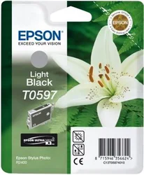 Epson T0597 Light Black Ultra Chrome K3 13ml pre Stylus Photo R2400 - originálne C13T05974010