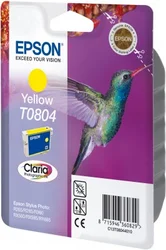 Epson T0804 Yellow CLARIA 7,4ml pre Stylus Photo PX650,PX700W,PX710W,PX800FW,PX810FW,R265,R285,R360,RX585,RX68 - originálne C13T0