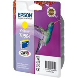 Epson T0804 Yellow CLARIA 7,4ml pro Stylus Photo PX650,PX700W,PX710W,PX800FW,PX810FW,R265,R285,R360,RX585,RX68 - originální