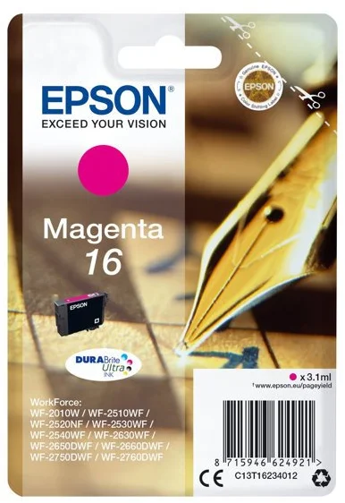 Epson T1623 Magenta, purpurová - originál C13T16234012