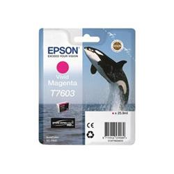 Epson T7603 Vivid Magenta, jasná purpurová - originální C13T76034010 - Cartridge inkoustové