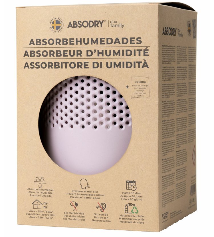 Everbrand Pohlcovač vlhkosti Absodry Duo Family Bag, růžový