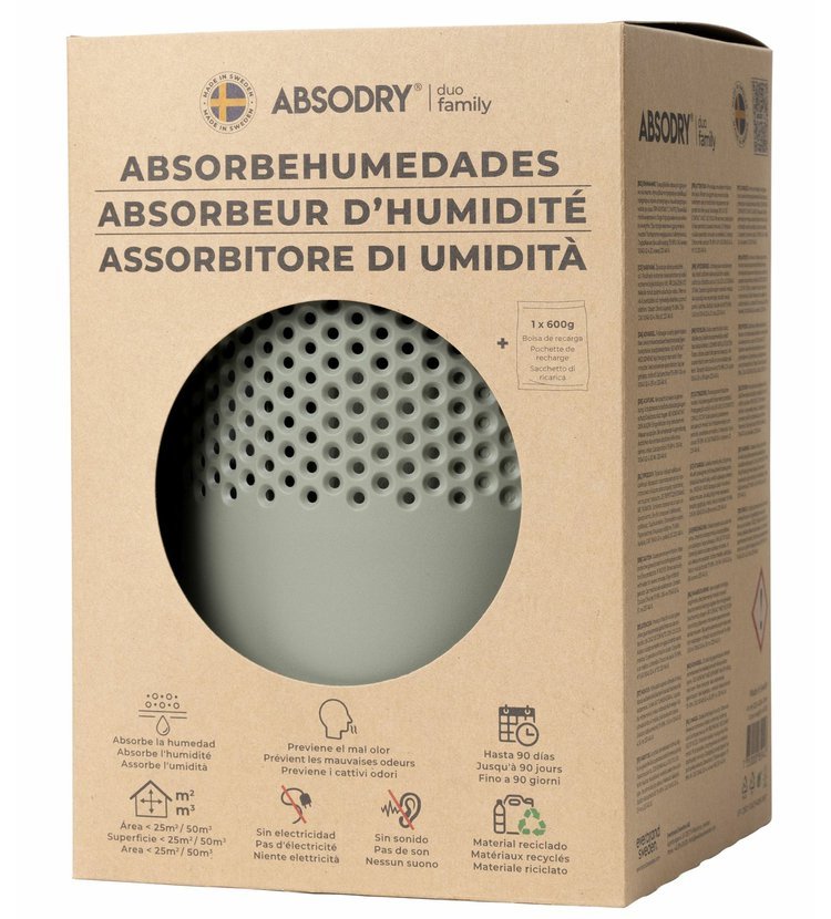 Everbrand Pohlcovač vlhkosti Absodry Duo Family Bag, zelený