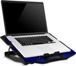 EVOLVEO Ania 5, chladiaca podložka pre notebook, 5 ventilátorov, modré podsvietenie