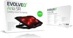 EVOLVEO Ania 5R, chladiaca podložka pre notebook, 5 ventilátorov, červené podsvietenie