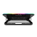 EVOLVEO CoolPro, chladiaca podložka pod notebook, 2 ventilátory, RGB podsvietenie, čierna