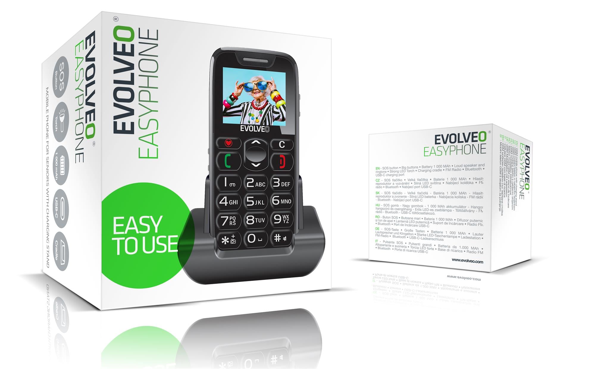 EVOLVEO EasyPhone černý