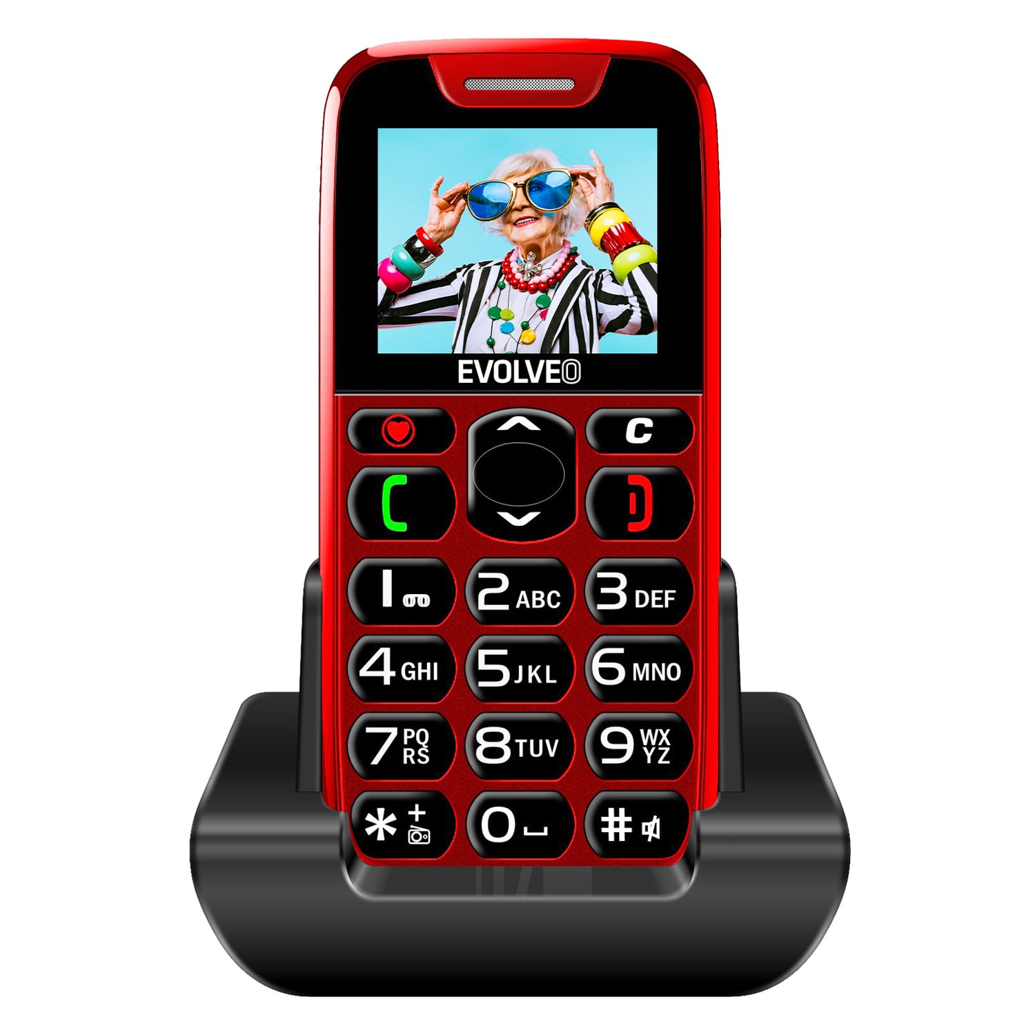EVOLVEO EasyPhone červený