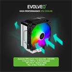 EVOLVEO QuietCool5, chladič procesora, 6x tepelných trubíc, čierny