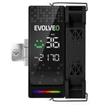 EVOLVEO QuietCool7, chladič procesora s digitálnym displejom, 6 tepelných trubíc, čierny