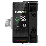 EVOLVEO QuietCool7, CPU chladič s digitálním displejem, 6x heatpipe, černý