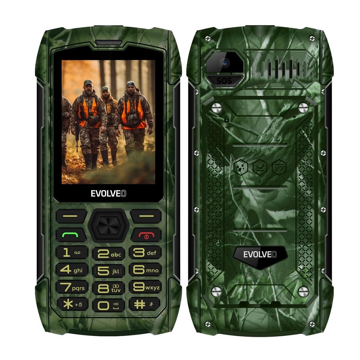 EVOLVEO StrongPhone H1 lovecká kamufláž
