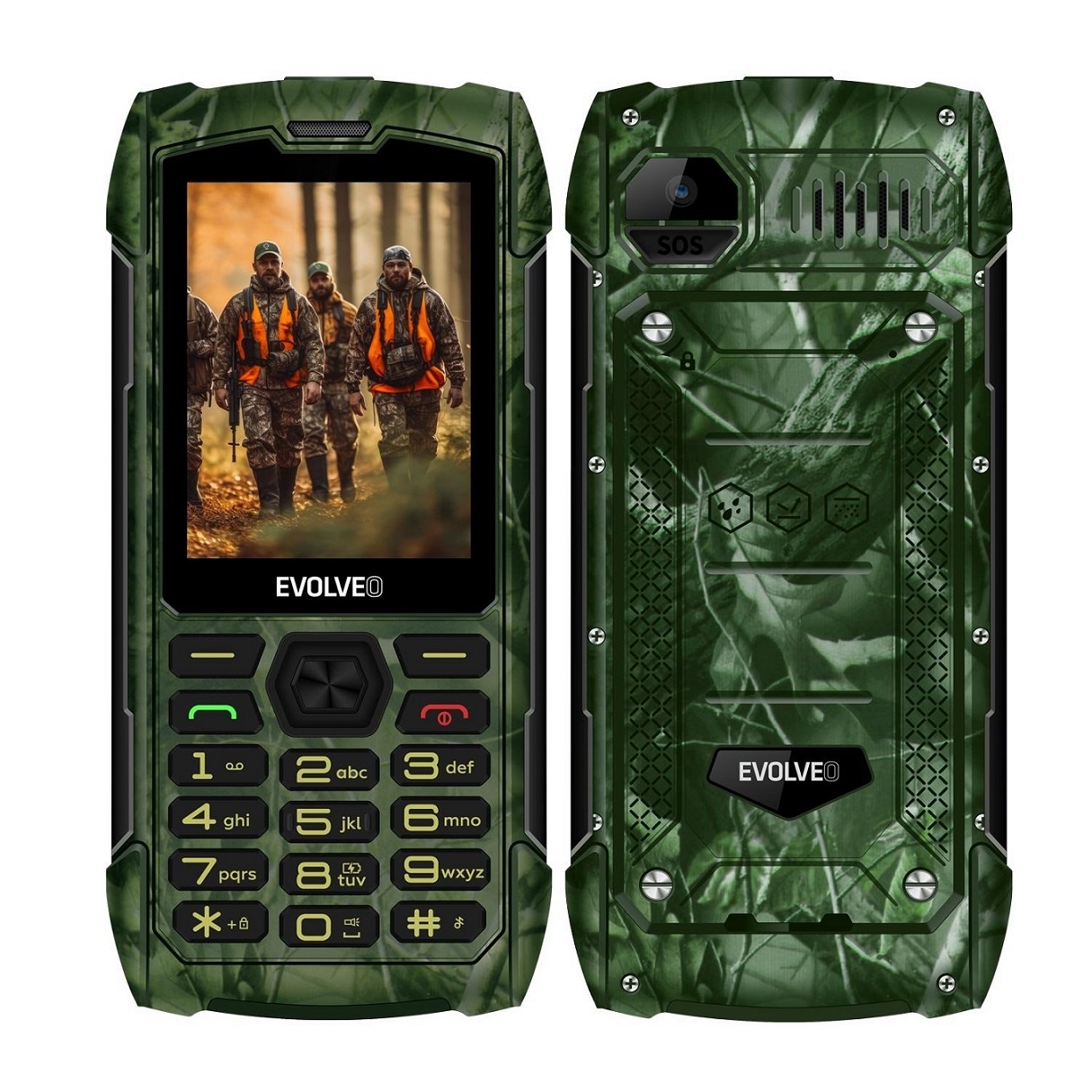 EVOLVEO StrongPhone H1 v poľovníckom maskovaní