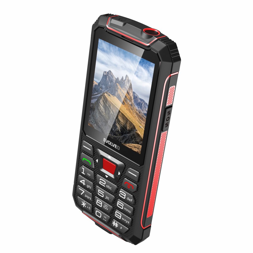 EVOLVEO StrongPhone W4 čierno-červený