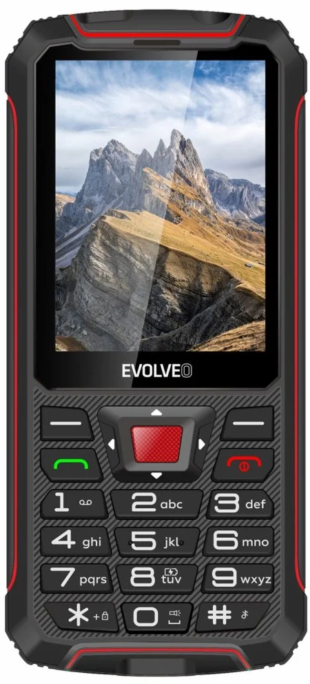 EVOLVEO StrongPhone W4 čierno-červený