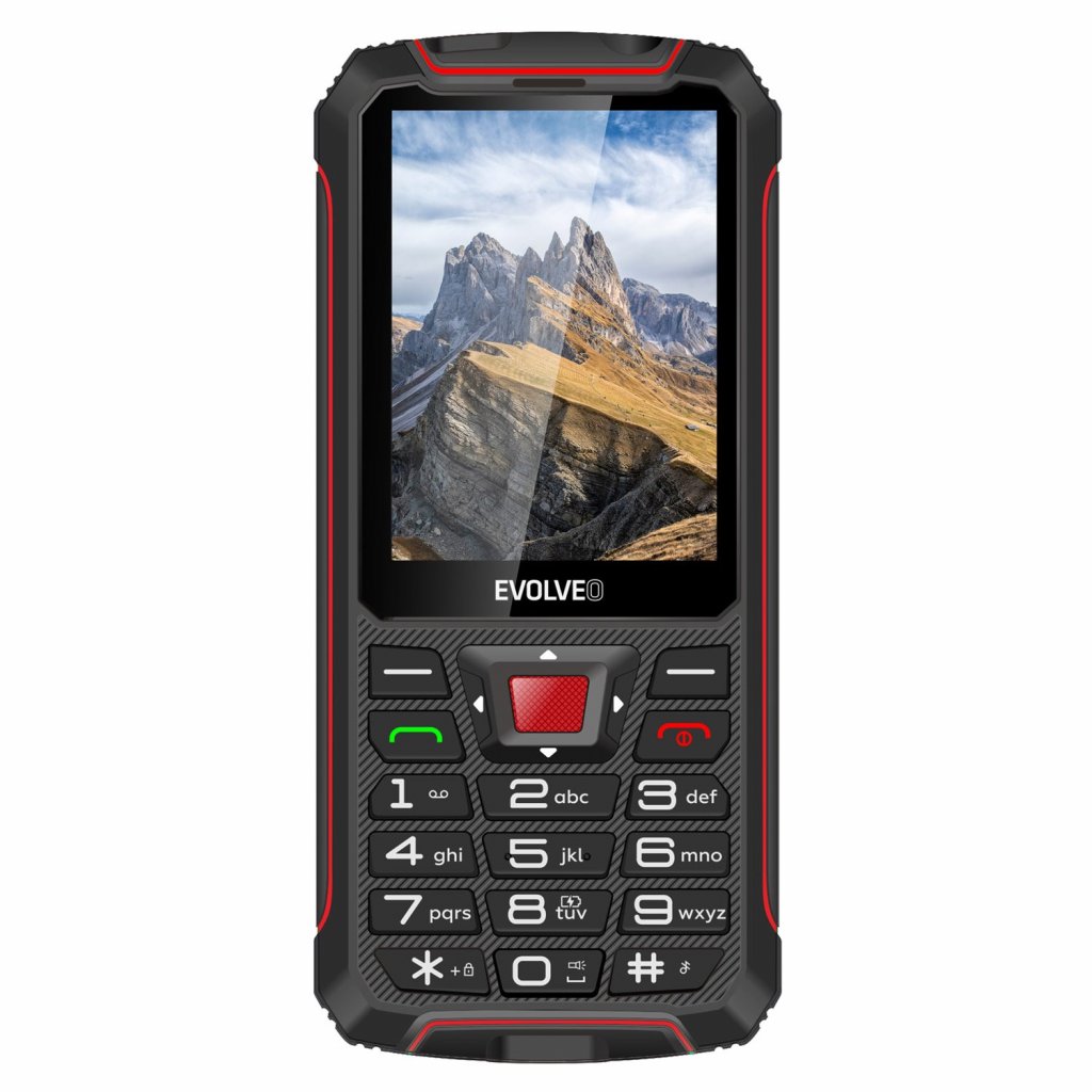 EVOLVEO StrongPhone W4 čierno-červený