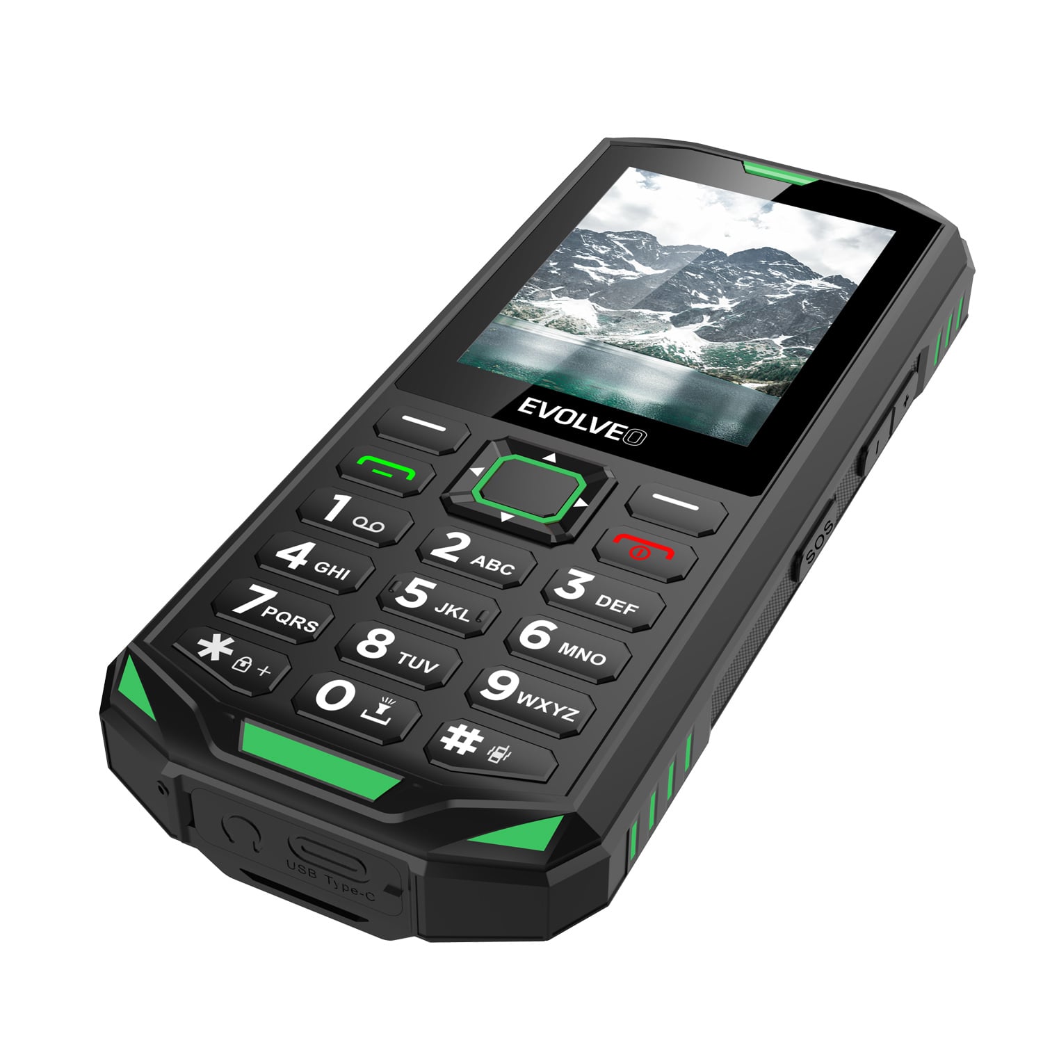 EVOLVEO StrongPhone X5 černo-zelený