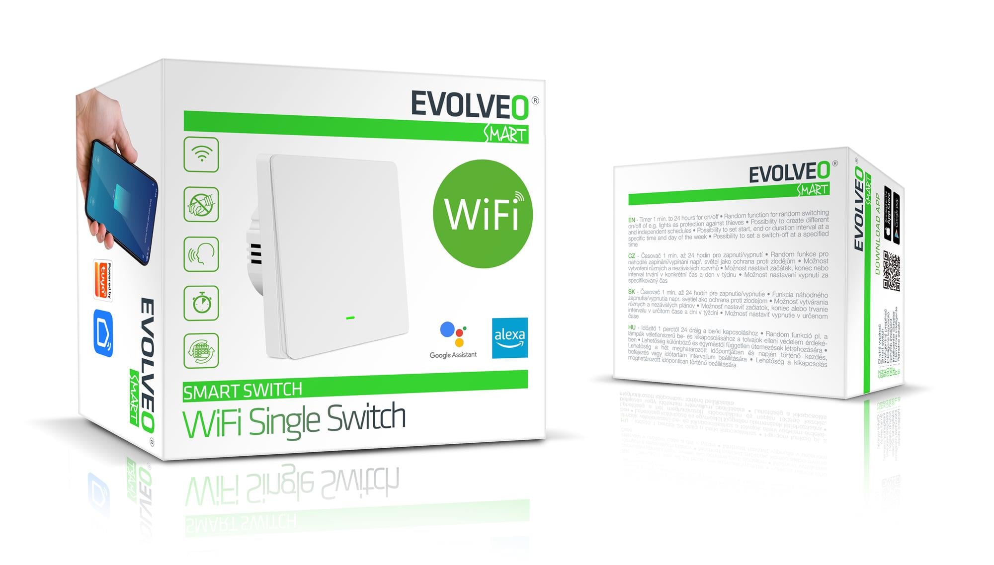 EVOLVEO WiFi Dual Switch - chytrý vypínač