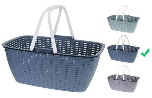 Excellent Domáce potreby Kôš na upratovanie so sklopnými rukoväťami 35 l, modrý