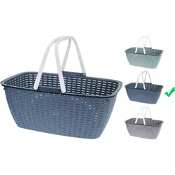 Excellent Domáce potreby Kôš na upratovanie so sklopnými rukoväťami 35 l, modrý