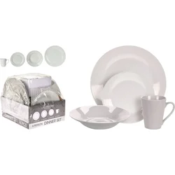 Excellent Houseware Jídelní sada talířů porcelán TOULOUSE, 16 ks 