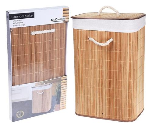 Excellent Houseware Koš na prádlo bambus 72 l, přírodní