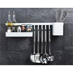 Excellent Houseware Nástenný držiak na kuchynské náčinie, čierny
